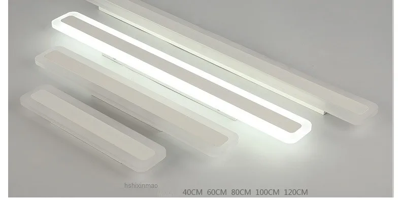 L40/60/80/100/L120CM зеркало с подсветкой современный макияж гардеробная ванная комната led туалетное зеркало со светодиодной подсветкой приспособление для домашнего освещения настенный светильник 90-240 V