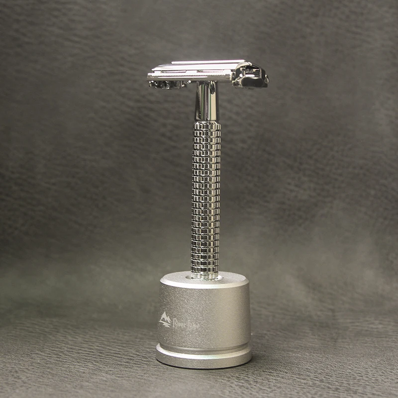 WEISHI Двусторонняя Безопасная бритва Классическая Безопасная бритва 9306-F медный сплав яркая хромированная поверхность+ металлическое основание/без логотипа
