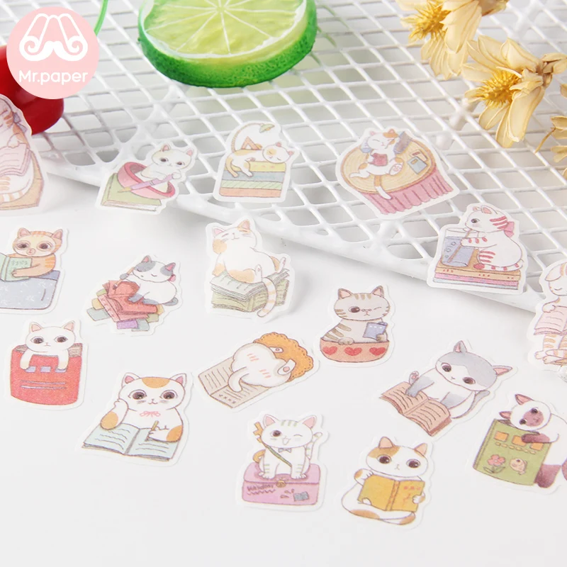 Г н. Бумажный 10 видов конструкций 40 шт./лот милый мультяшный деко наклейки для
