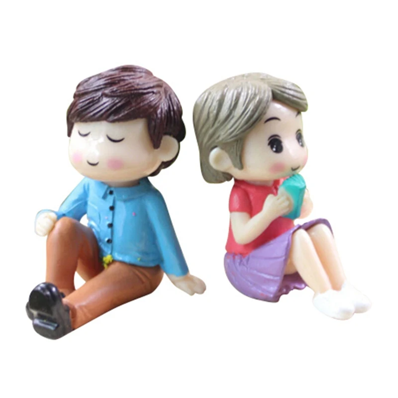 Cake Decoration For Wedding Scene Ornament Couple Doll Propose Marriage Lover Figurines A Pair Sitting | Дом и сад