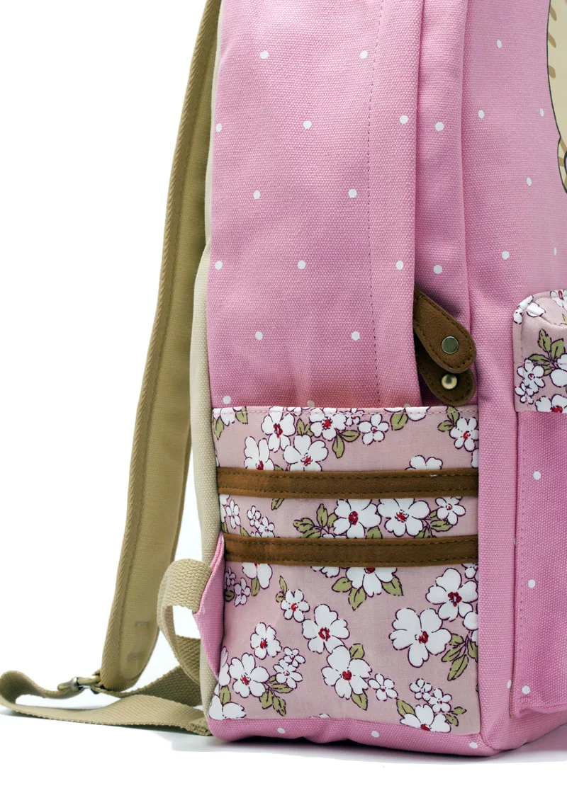 Толстая кошка mochila Холщовая Сумка Единорог Рюкзак для подростков девочек женская школьная Дорожная сумка на плечо высокое качество Милая
