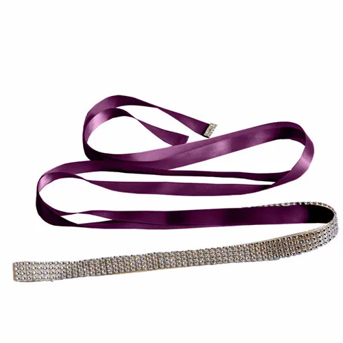 purple TRiSY S19-2, женский свадебный пояс, свадебный пояс, свадебные пояса, ремни, ремни свадебного платья, свадебные аксессуары - Цвет: purple