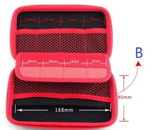 GUANHE 2 5-дюймовый органайзер для электронных кабелей USB флеш-накопитель карта