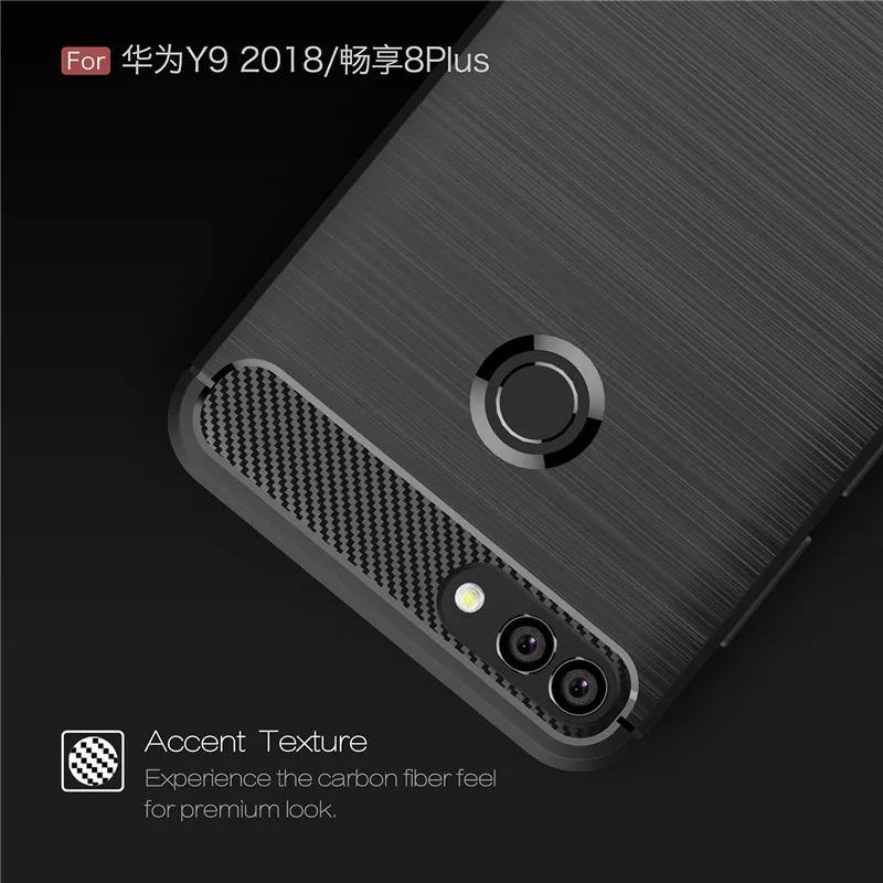 Роскошный противоударный силиконовый чехол из ТПУ и волокна для Huawei Y9 Honor 7C Nova 2 Lite