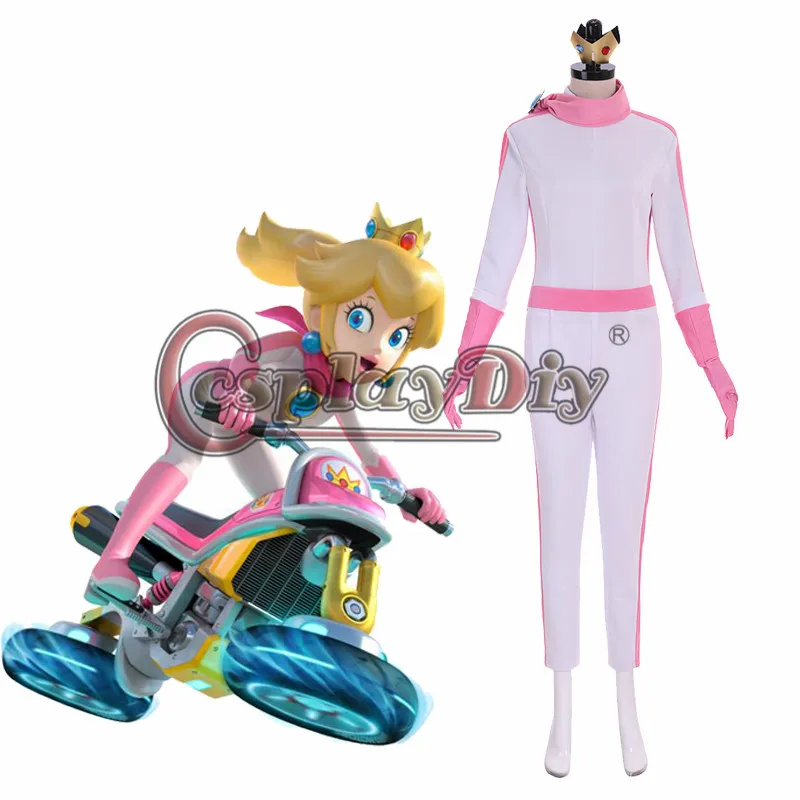 Косплей diy Mario Kart 8 Принцесса Персик Маргаритка розалина велосипед костюм для косплея Хэллоуин вечерние женские Девушки комбинезон индивидуальный заказ