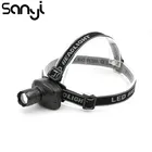 Легкий Мини-налобный фонарь, Головной фонарь с 3 режимами, передняя фара, лампа для кемпинга, охоты, ночной рыбалки, с использованием 3xaaa