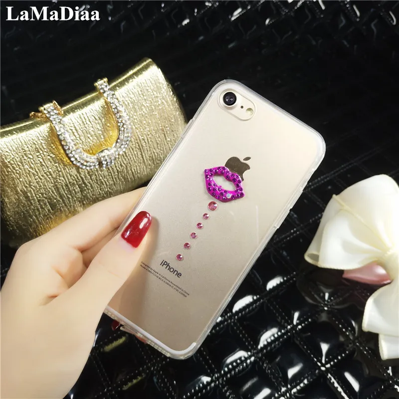 Алмазный чехол LaMaDiaa для Samsung S20 S21 S10 S9 S8 Plus S7 Note8 9 10 20 блестящий телефонный со