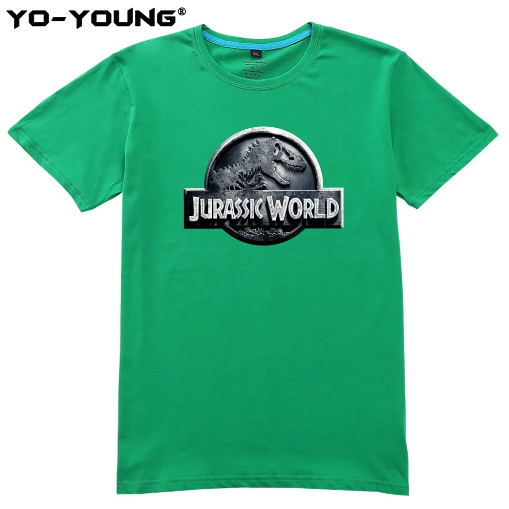 Футболка с логотипом Yo-Young Jurassic уличная футболка коротким рукавом из 100% чесаного