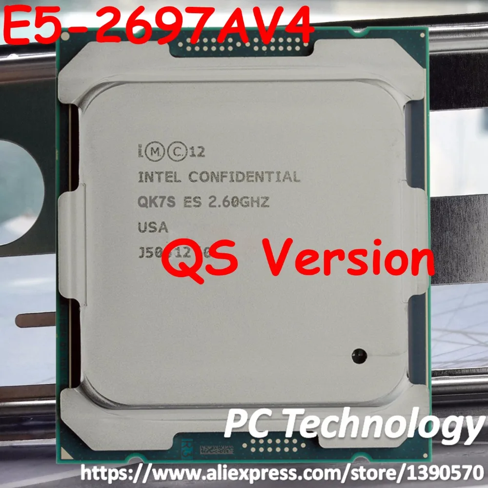 Оригинальный процессор Intel Xeon QS версии E5 2697AV4 2 60 ГГц 16 ядер 40M 2697A V4 FCLGA2011 3 1 год