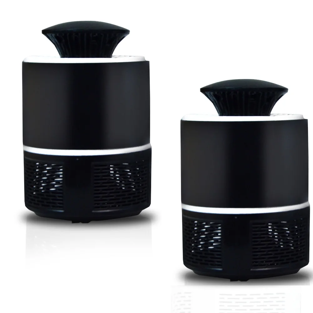 Черный 2 шт./лот USB электрическая ловушка для комаров, лампа безызлучательной убийца комаров Фотокатализ домашний бесшумный светодиодный Жук ловушка для насекомых Zapper ловушка - Цвет: Черный