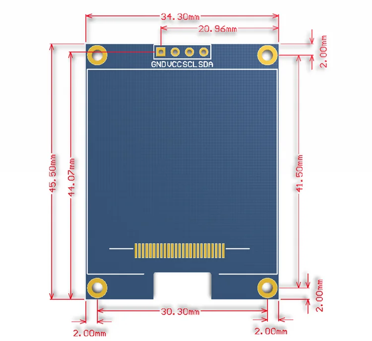 2 шт. OLED-модуль 1 5 дюйма экран SSD1327 Привод IC 128*128 интерфейс IIC I2C для 51 STM32 Raspberry Pi |