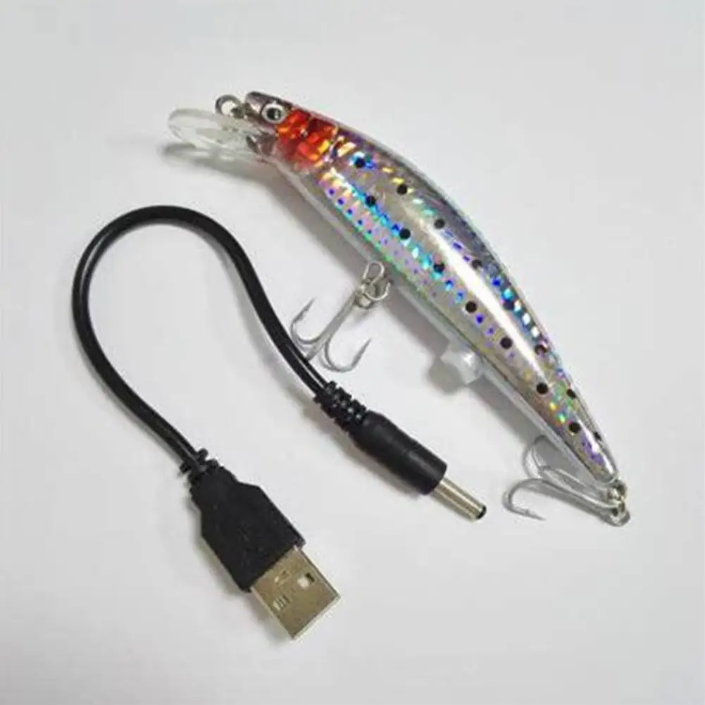 Перезаряжаемая светодиодная плетеная приманка для рыбы электрическая живущая
