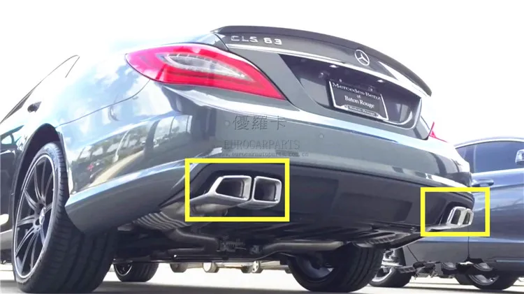 CLS класс cls63 нержавеющая сталь квадратное кашне выхлопная труба для CLS300 CLS350 CLS500 CLS63 глушитель наконечник выхлопной трубы