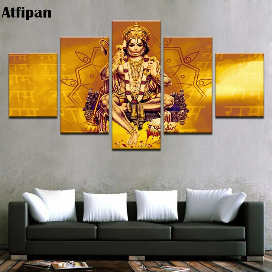 Atfipan холст настенные художественные фотографии гостиной HD Печать постер 5 штук