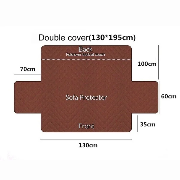Чехол для дивана черный/кофейный Водонепроницаемый моющийся подлокотник