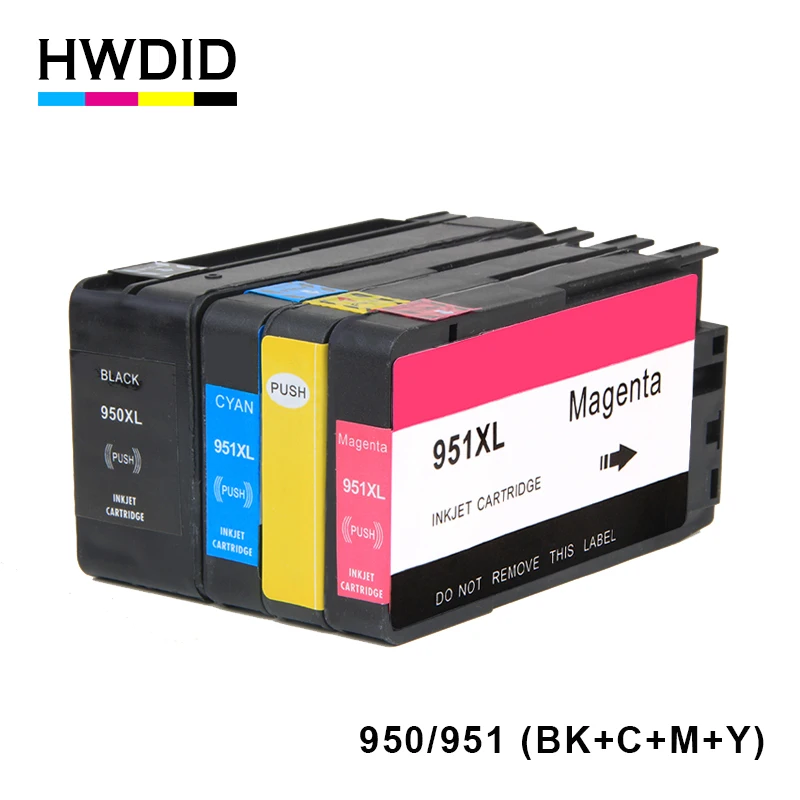 HWDID 950XL 951XL BK/C/M/Y 950 951 xl совместимый чернильный картридж для hp Officejet pro 8100 8600 8610 8620 8630