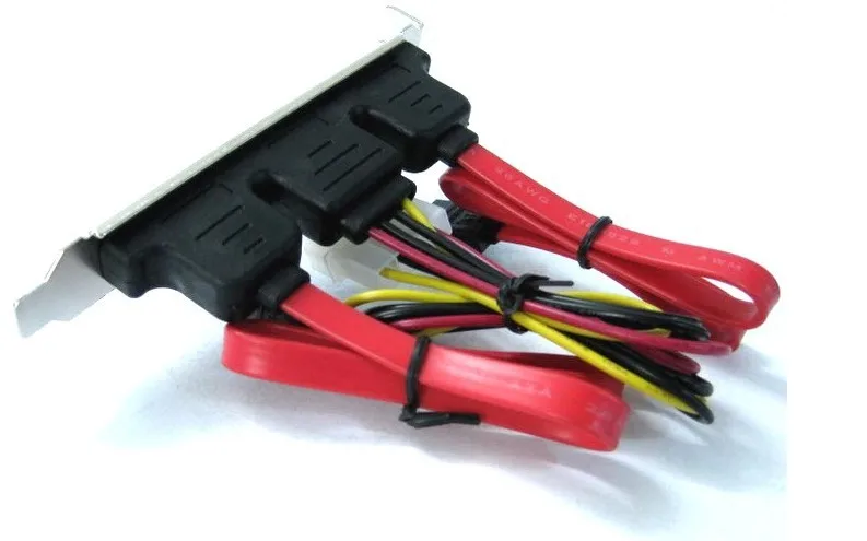 Двойной SATA 2 Порты eSATA + 4 Pin IDE/SATA Мощность кронштейн pci слот Кабельный|Платы