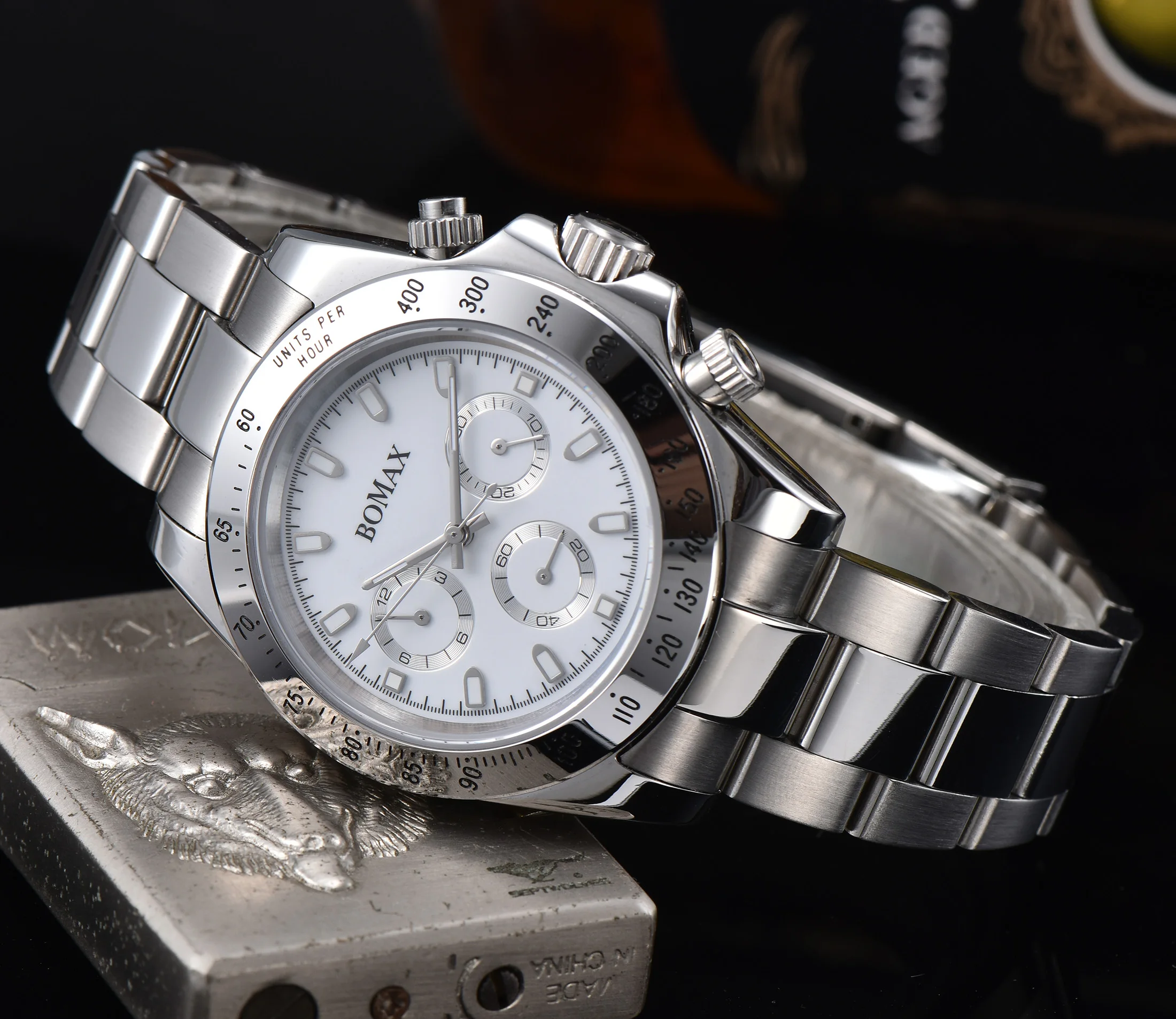 Часы с сапфировым стеклом 39 мм часы подарок автоматический механизм браслет из