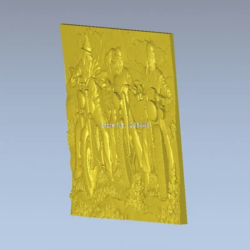 High quality 3d model relief for cnc or 3D printers in STL file format bikers unframed | Инструменты