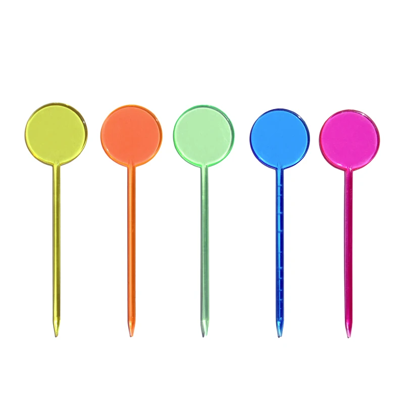 

100PCS Disposable Round Plastic Cake Picks Cakecup Stick Fruit Topper Wedding Birthday Party Decoration Supplies Eco-Friendly