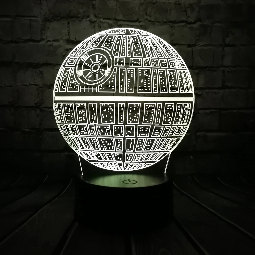 3D Светодиодная лампа Death Star с USB мультяшный цветной шар Astro атмосферные лавовые