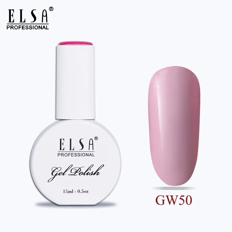 GW50 Elsa 15 мл Гель-лак для ногтей для маникюра Полупостоянный Vernis верхнее покрытие УФ светодиодный Гель-лак замачиваемый для ногтей художественный Гель-лак для ногтей - Цвет: GW50