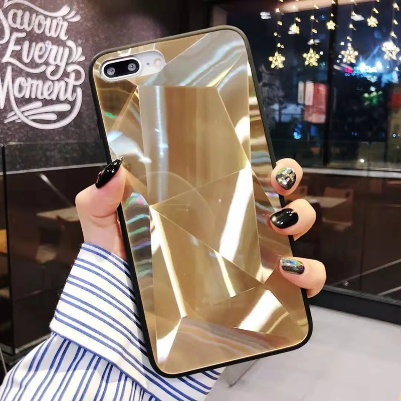 Модный чехол для телефона Pattrn iPhone 6 6S 7 8 Plus роскошный лазерный зеркальный XS Max XR X