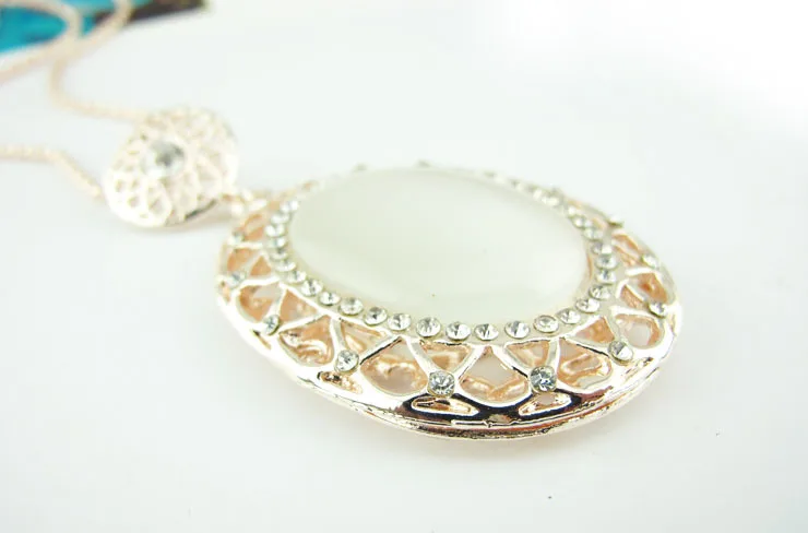 Этническая Cat глаз камень макси заявление Ожерелье наборы Овальной