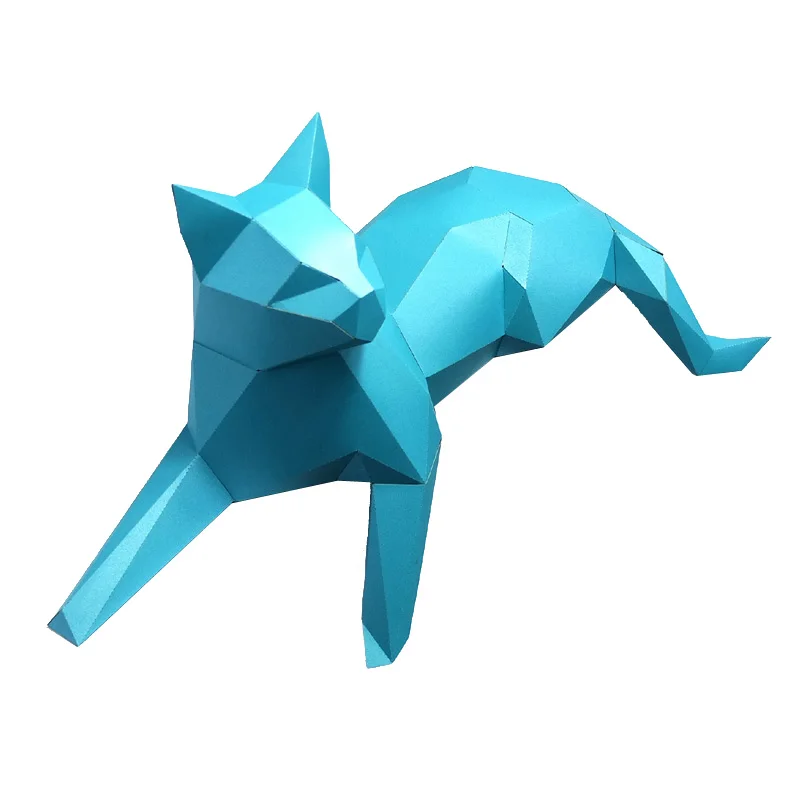 3D кошка собака животное гостиная книга настенная полка домашний декор домашнее Искусство DIY ручной работы бумажные ремесленные модели вечерние подарки