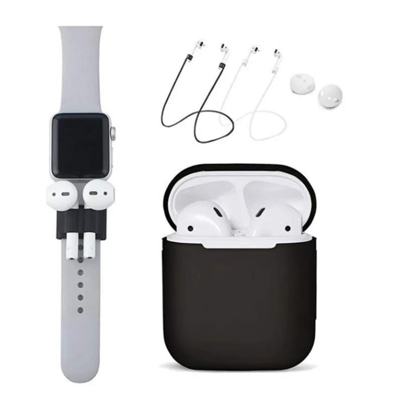Silicone Protector Case For AirPods Charging Anti Lost Strap Free Lanyard Airpods I7s TWS Earphone | Электроника