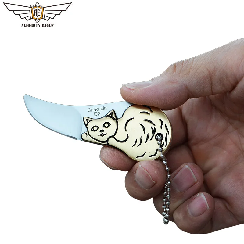 Мини-нож ALMIGHTY EAGLE EDC инструмент D2 стальной нож для самозащиты снаряжение кемпинга