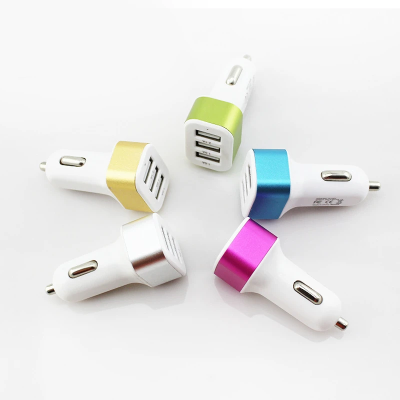 1 шт. USB гнездо автомобильного зарядного устройства 2.1A 1A зарядное устройство 3