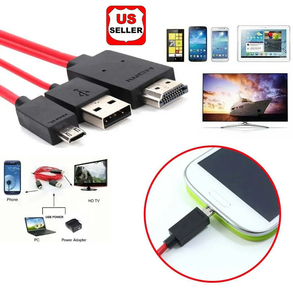 Аудио-видео кабели 1080 P телевизионный HD кабель адаптер US MHL Micro USB к HDMI для