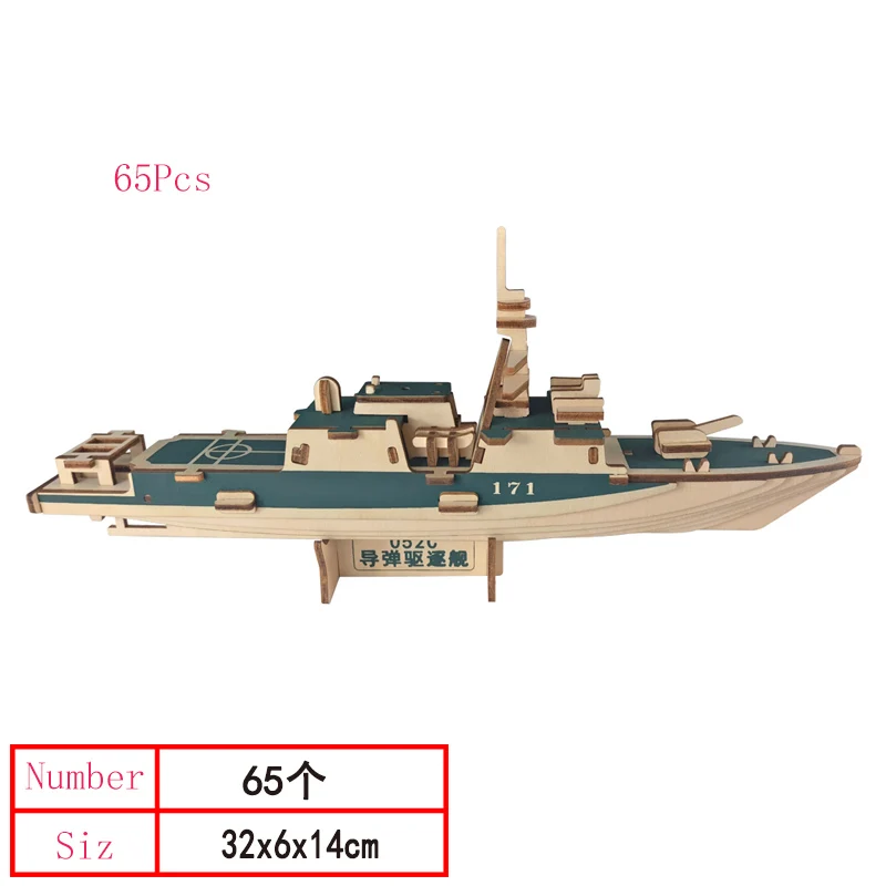 DDWE 3D деревянные пазлы линкорт/корабль/парусник военные модели для детей взрослых