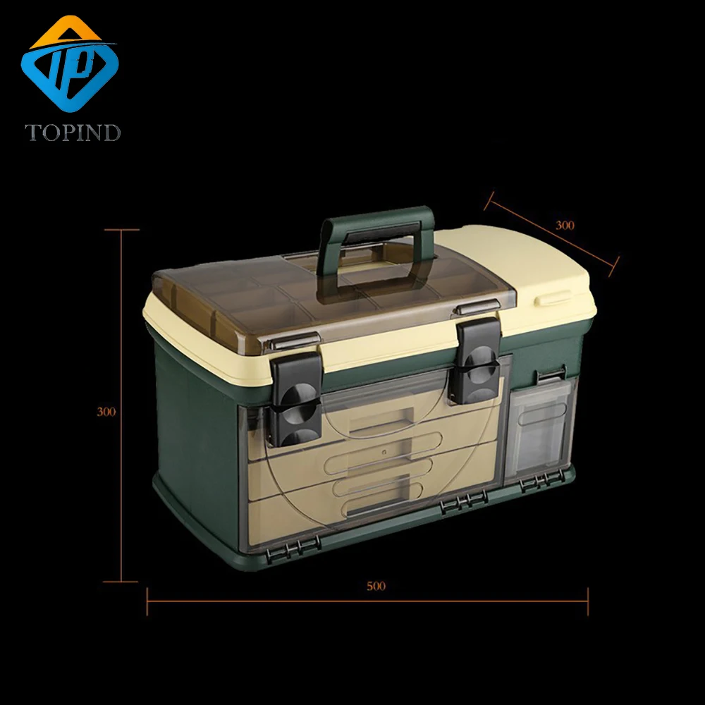2 шт. 550*300*300 мм PP+ PC+ TPE большой ящик для рыболовных снастей Высокое качество TPE ручка рыболовные коробки инструменты для ловли карпа рыболовные принадлежности