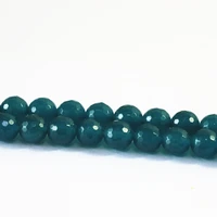 blue natural stone dyed jades chalcedony 4mm 6mm 8mm 10mm 12mm fashion charming faceted round diy beads 15 inches b15