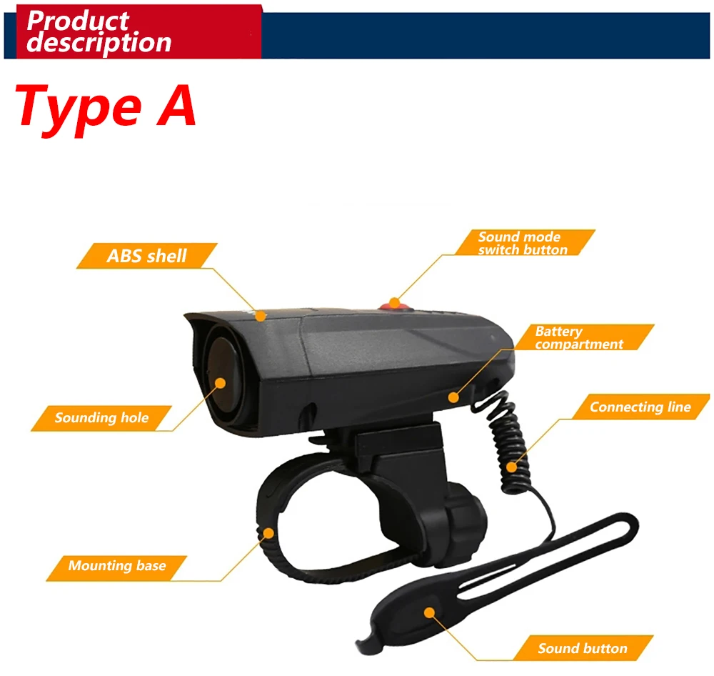 120db велосипед велосипедный электронный звонок колокольчики Велоспорт Руль