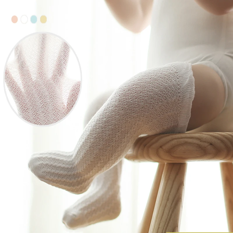 

Toddlers Baby Girls Boys knee high Socks leg warmers solid cotton good air permeability sock for newborns infant 0-24 months
