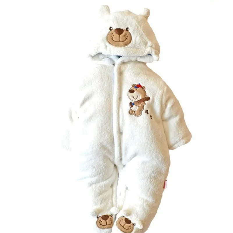 Качественное зимнее детское боди с капюшоном Милая Одежда для новорожденных