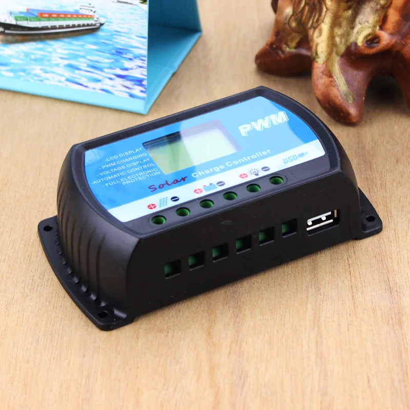 PWM 20A контроллер солнечного заряда 12 В 24 в ЖК дисплей USB 5 солнечная панель