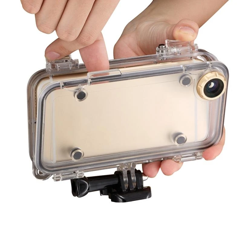 Sports for iPhone 6 6S Plus Waterproof Cell Phone Case Cover with 170 Degrees Wide Angle Lens Compatible GoPro Accessories | Мобильные