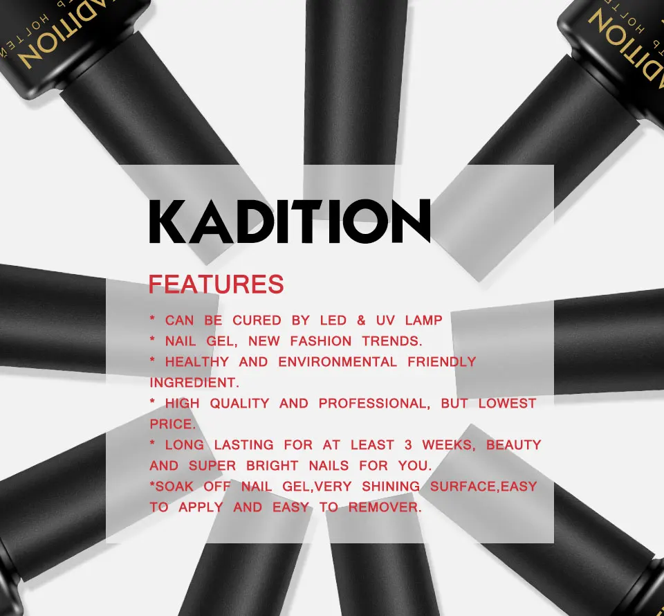 Матовый эмалевый лак для ногтей KADITION, матовый Гель-лак для ногтей, верхнее Базовое покрытие, УФ Гель-лак, грунтовка, Гель-лак для маникюра