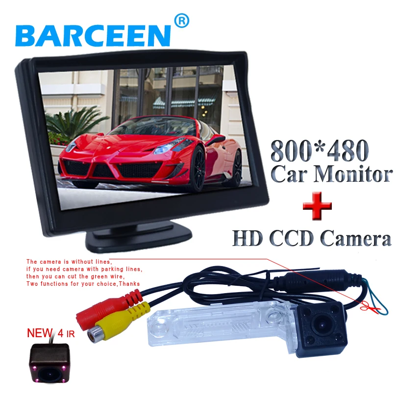 

hs car rear view camera and car monitor with Simple appearance 170 angle lens +5" screen factory selling for Volkswagen Passat