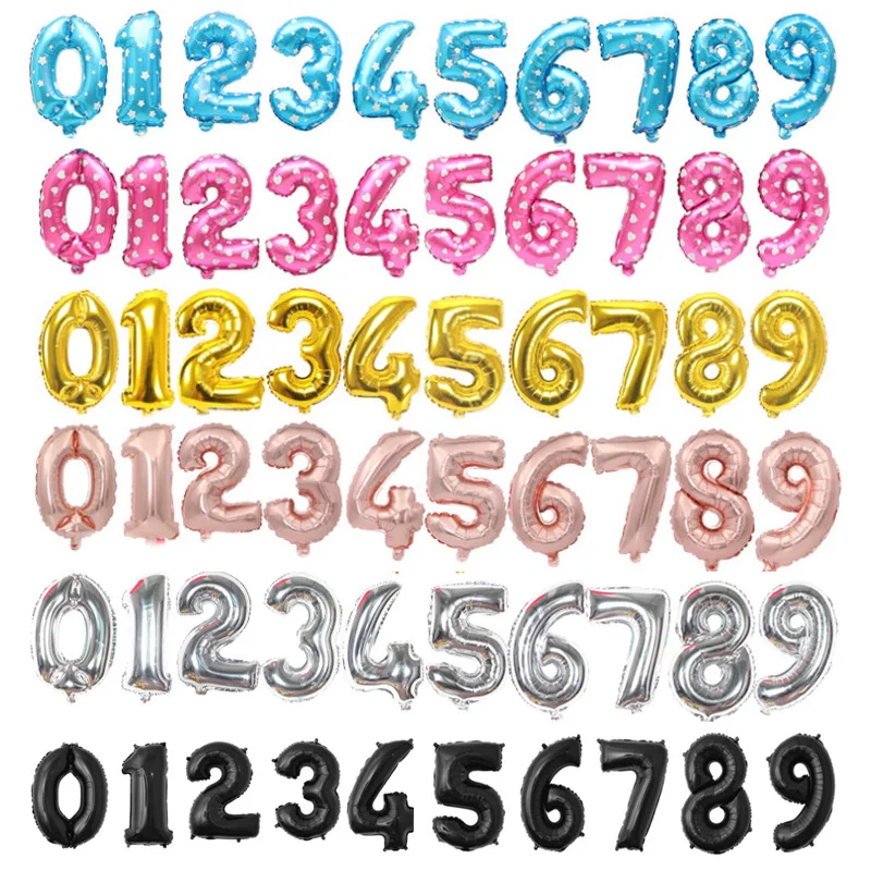 16inch32 дюймовый номер алюминиевые пленочные шары с днем рождения украшения