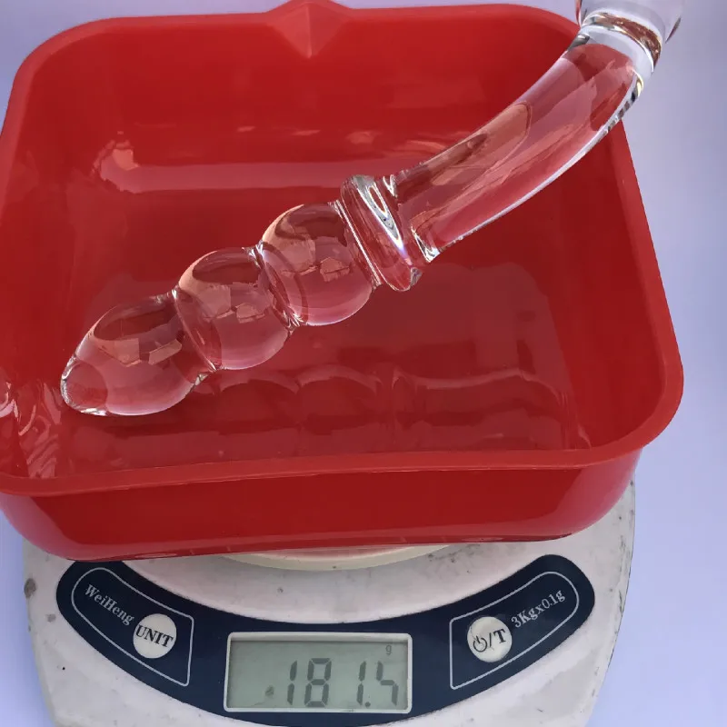 Стеклянный фаллоимитатор Кристальный влагалище Анальная пробка Стимулятор