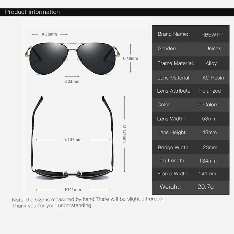 RBEWTP мужские и женские классические солнцезащитные очки в оправе из сплава с
