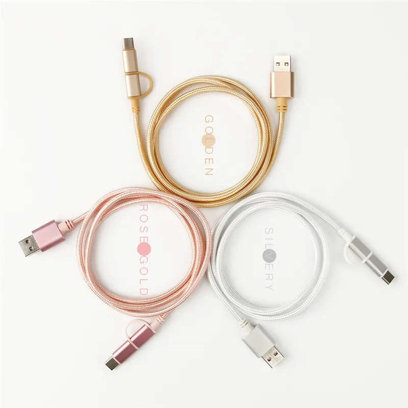 5 шт./лот 3 В 1 Для Iphone 7 Кабель + Micro Usb Тип C кабель Синхронизации Данных Быстрой