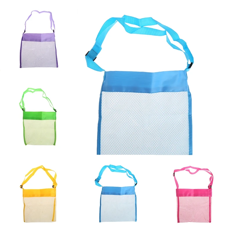 

Portable Kids Sand Away Mesh Beach Bag Shell Collection Carrying Toys Storage