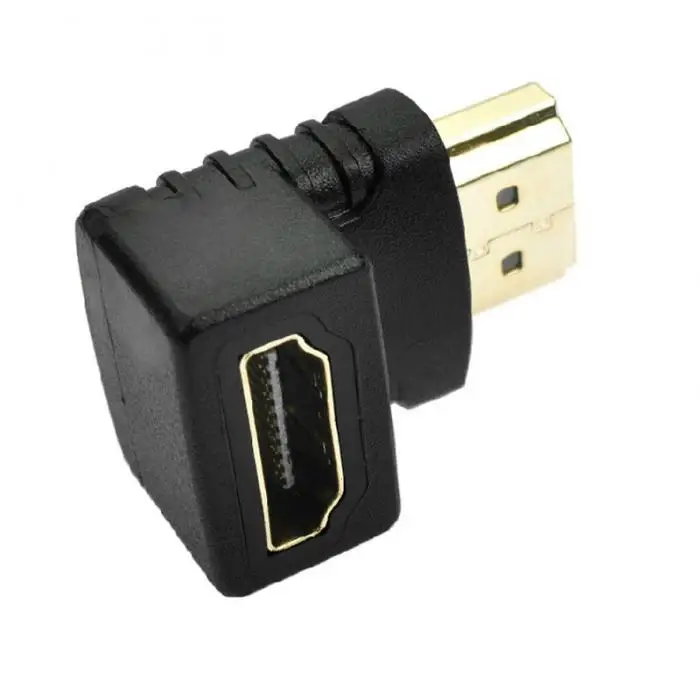 90 градусов под прямым углом позолоченный HDMI адаптер типа мужчин и женщин для 1080p tv HD tv S288