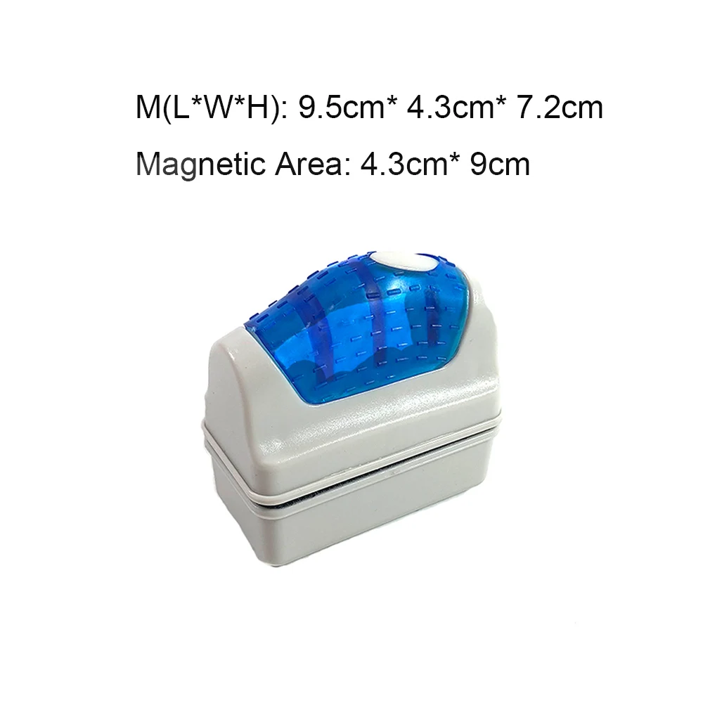 Blue-M Магнитная Щетка для аквариума, аксессуары для аквариума, Decoratio очиститель, плавающий чистый аквариумный аквариум, стеклянные инструменты для очистки AA0050 - Цвет: Blue-M